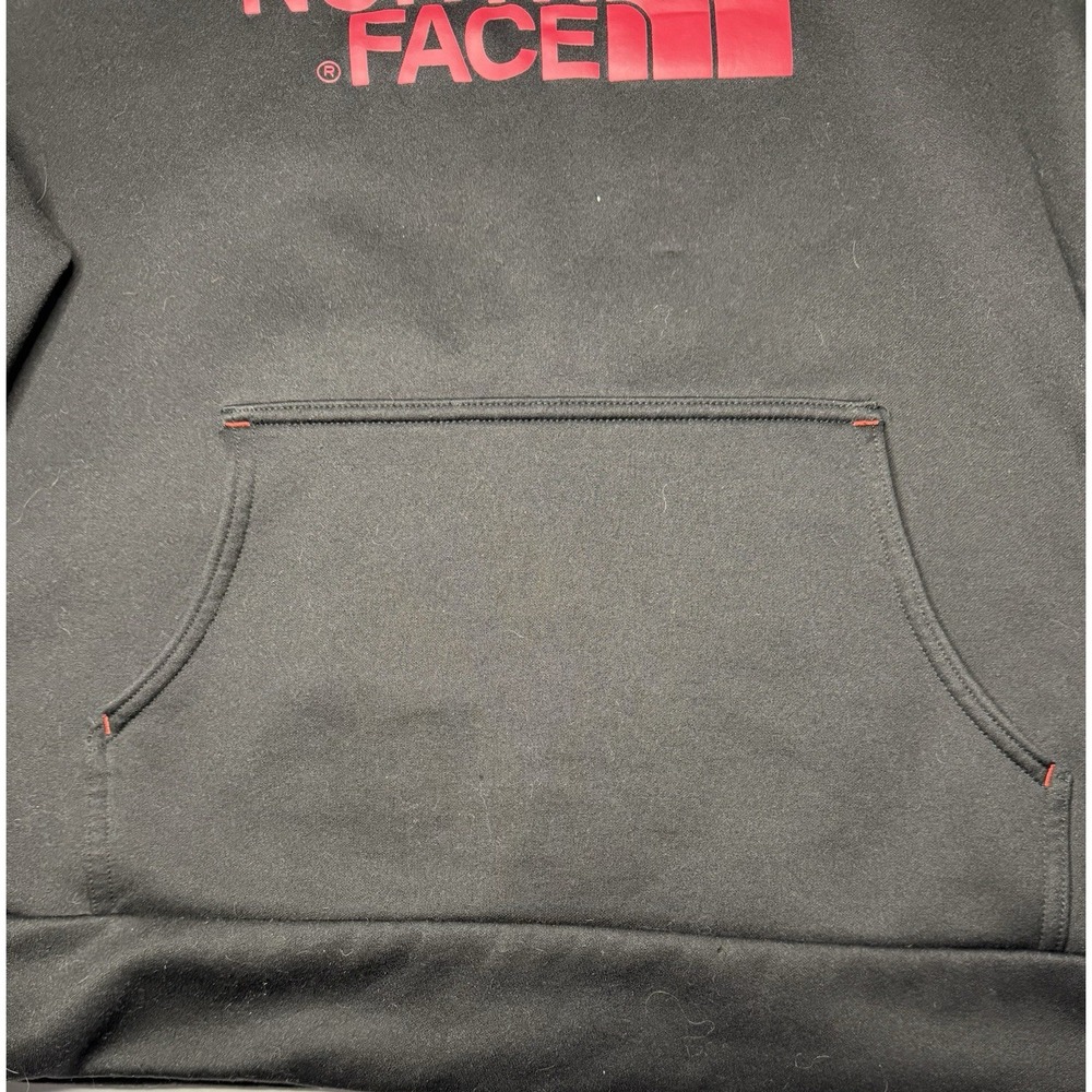 The North Face Black Red Logo Polyester‎ Hoodie Sweatshirt Men's medium. - Picture 3 of 7